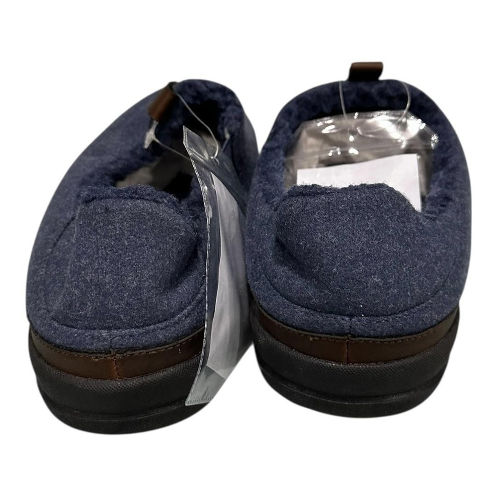 WindRiver Calson Shoes Mens Size 9 Navy Felt Boa Shearling Lined Slippers - Picture 4 of 9